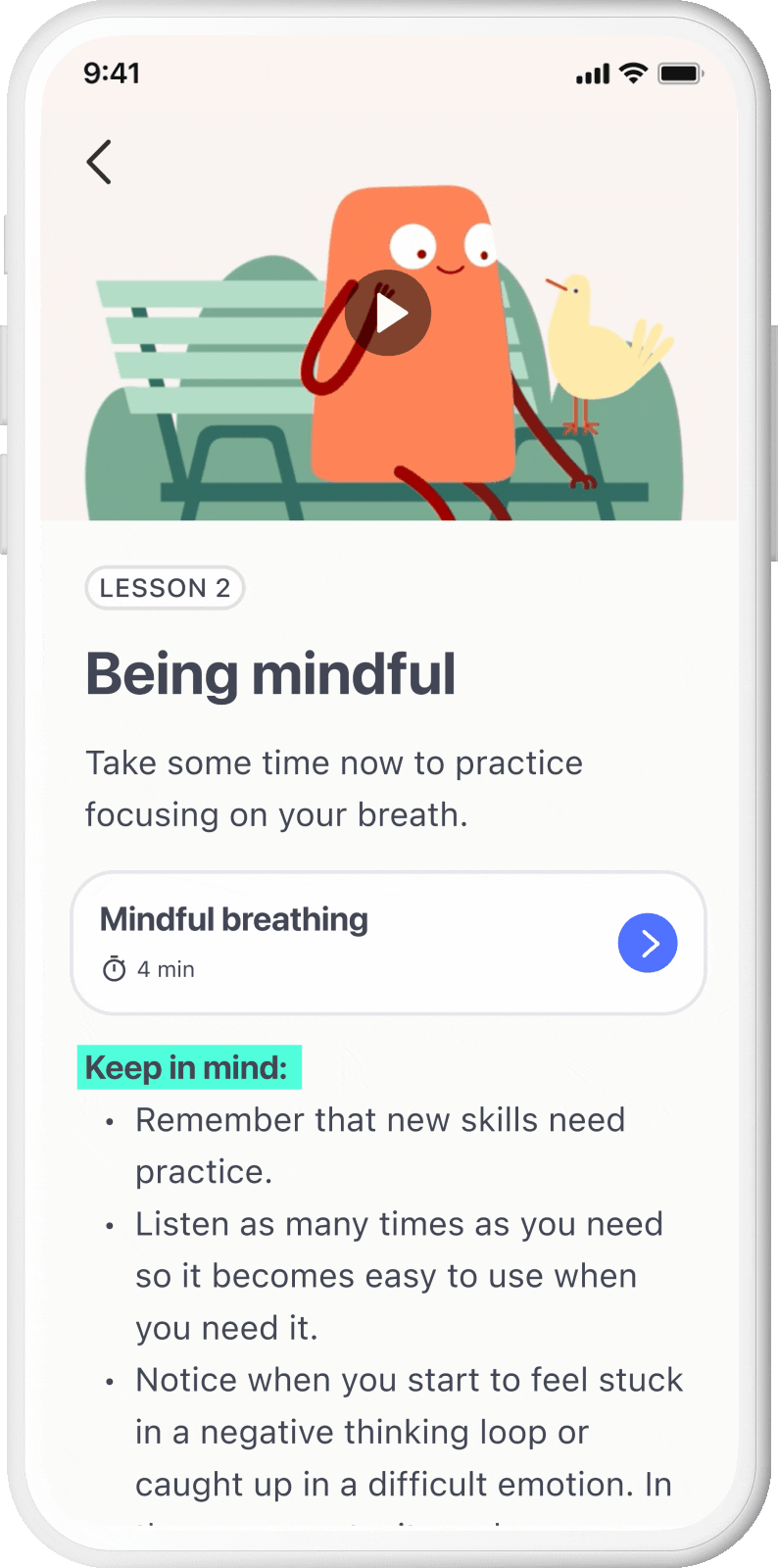 GIF of various cognitive behavioral therapy screens from the Rejoyn app